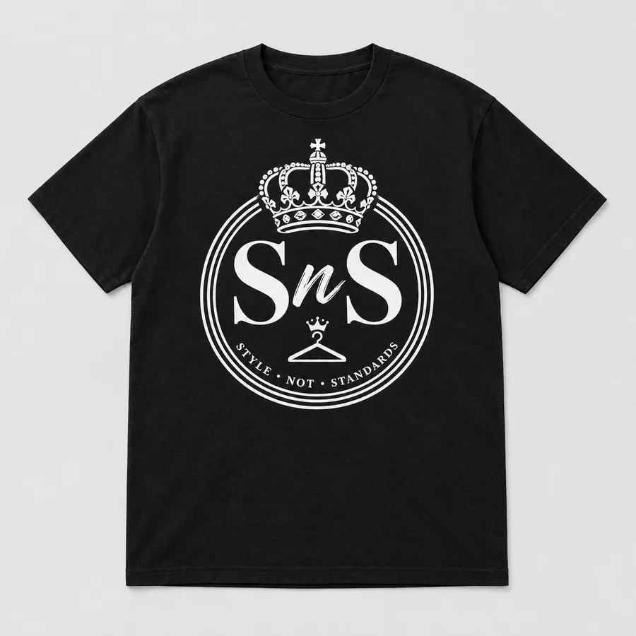 Black SNS logo tee