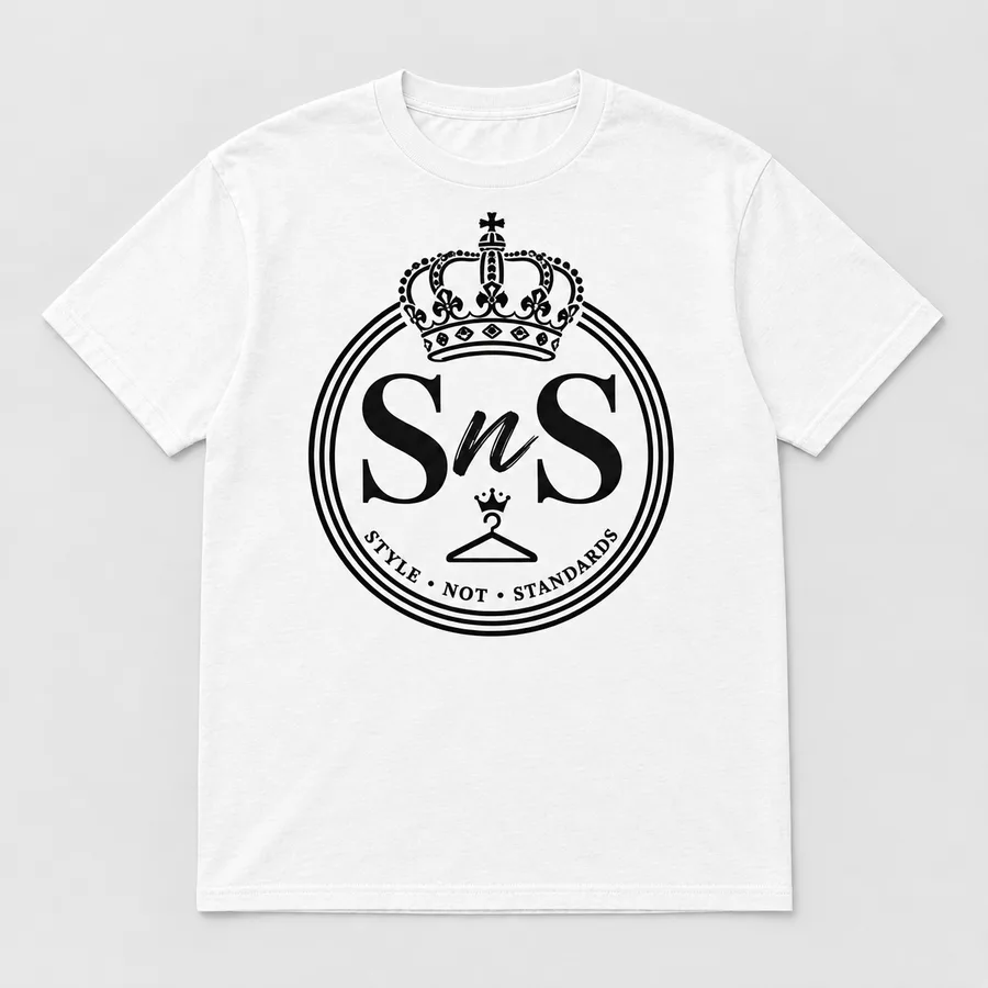 White SNS logo tee